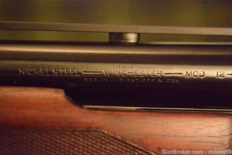 1924 Winchester m 12 trap with Simmons rib and straight grip AAA wood-img-6