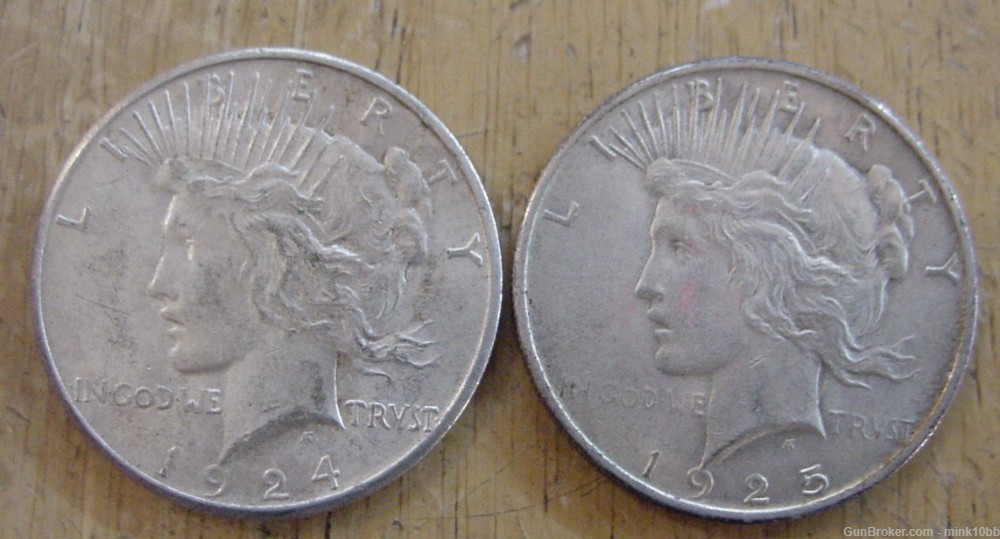1924-S- 1925 Peace  Silver Dollars 4-21-img-0