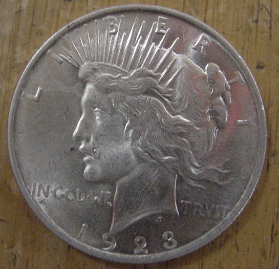 1923 Peace Silver Dollar Nice 8-10-img-0