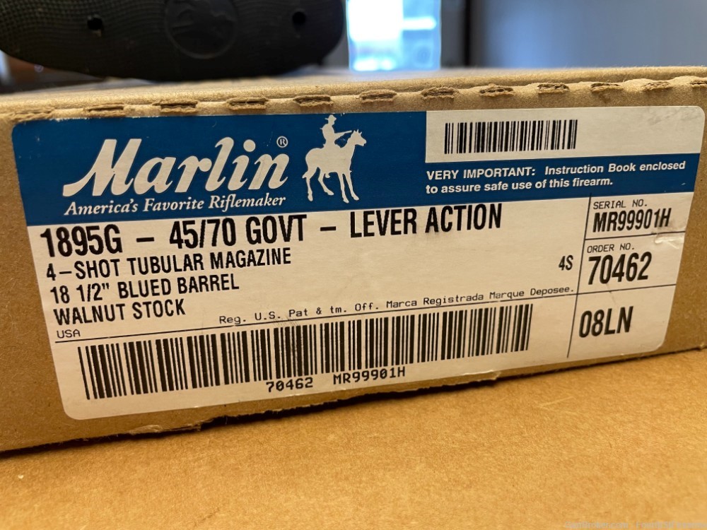 lever action Marlin 1895 45-70 Guide Gun W/box (Like New!)-img-3
