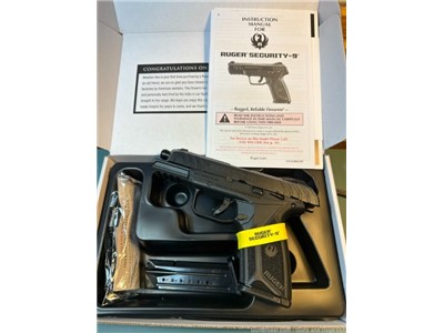Ruger Security-9 9mm, 4" barrel, 2-15 round magazines,