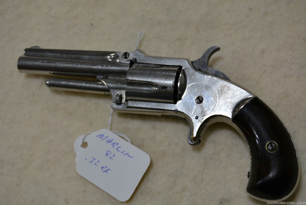  Marlin No.32 Standard 1875 .32 RF Nickel Revolver-img-1