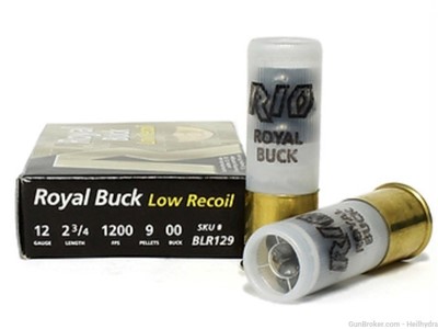 Rio 12 gauge low recoil buckshot 00 10 rounds
