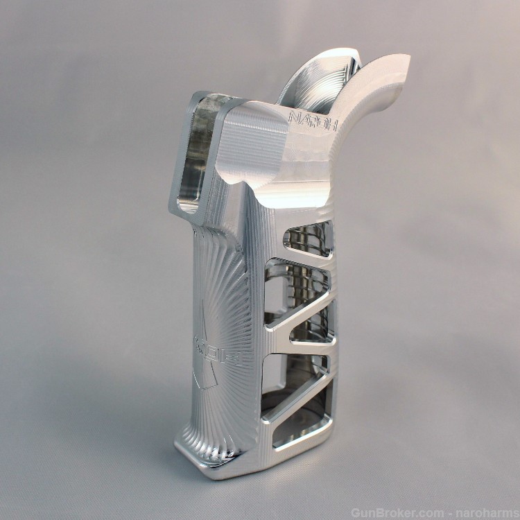 Naroh Arms GRAL-V Skeletonized Billet Aluminum AR Grip ( Black )-img-3