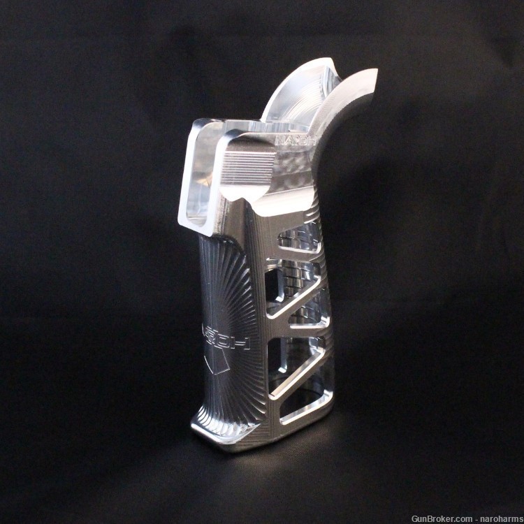 Naroh Arms GRAL-V Skeletonized Billet Aluminum AR Grip ( Black )-img-0