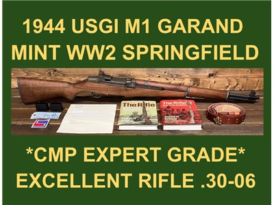 M1 GARAND 1944 CMP EXPERT GRADE SPRINGFIELD MATCH BARREL EXCELLENT WWII WW2