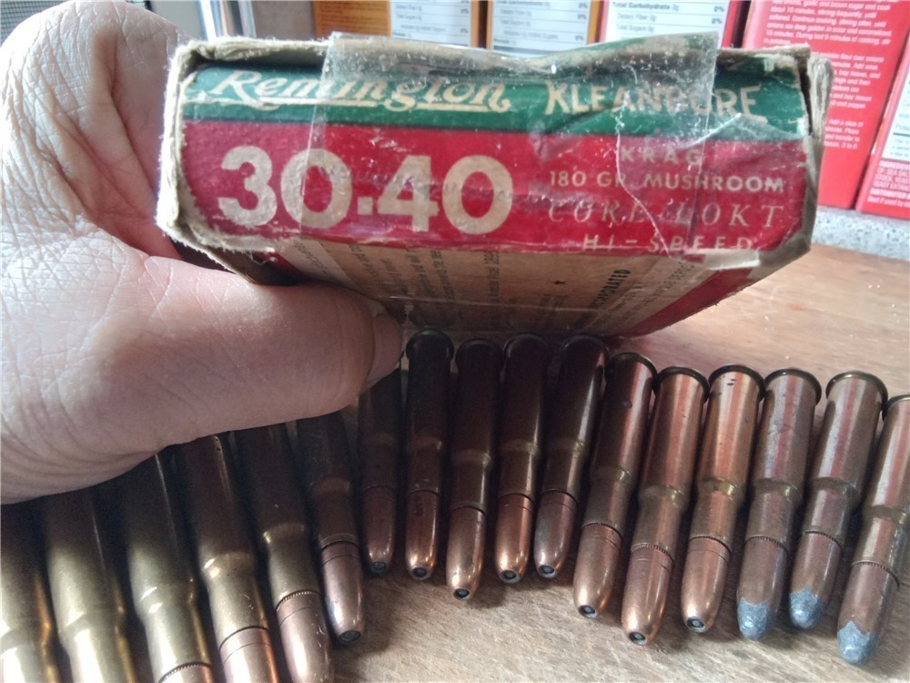 30-40 Krag Soft Point ammo-re-mfg.& 17 RDS  REMINGTON  MUSHROOM, SP AMMO-img-4