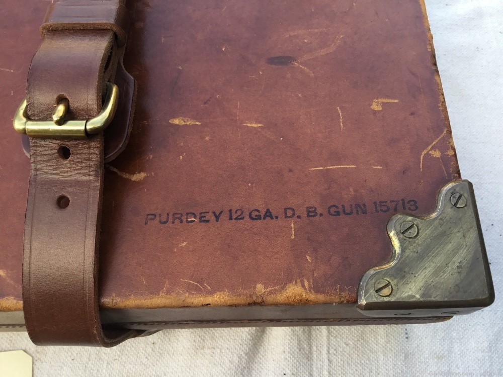 English Purdey leather trunk case.-img-7