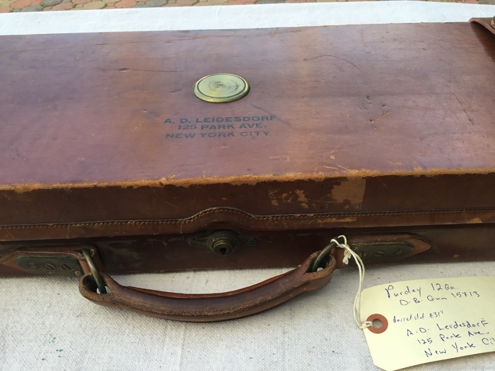 English Purdey leather trunk case.-img-5
