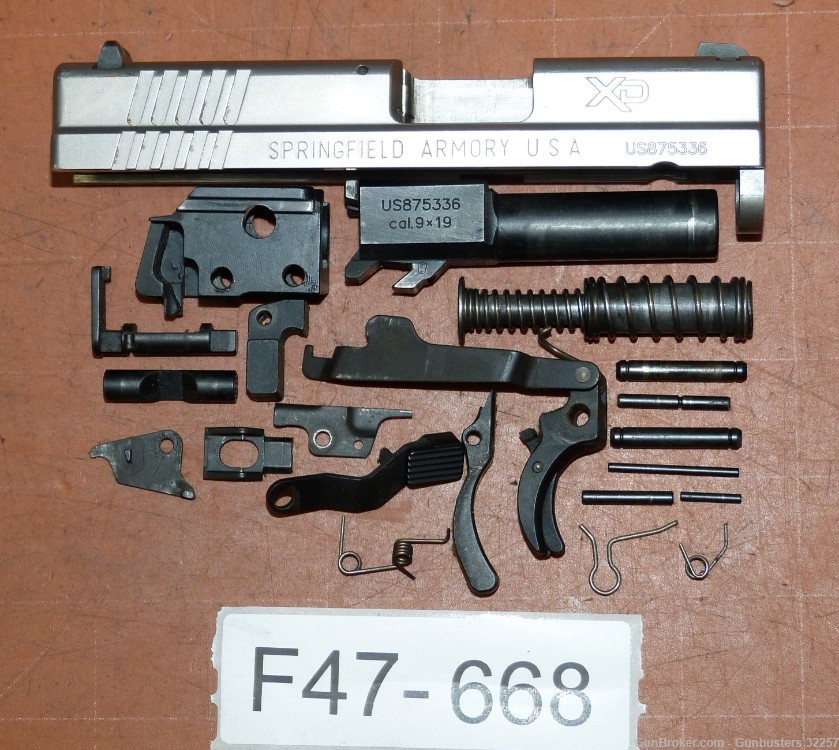 Springfield Armory XD-9 Sub-Compact 9mm, Repair Parts F47-668-img-0