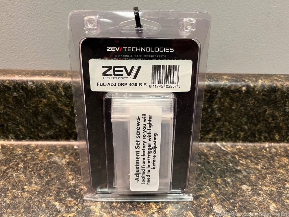ZEV Tech Fulcrum Adjustable Trigger (FUL-ADJ-DRP-4G9-B-B) GLOCK 4th Gen 9mm-img-1