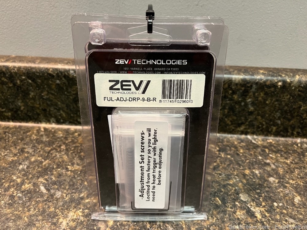 ZEV Tech Fulcrum Adjustable Trigger (FUL-ADJ-DRP-9-B-R) GLOCK 9mm-img-1