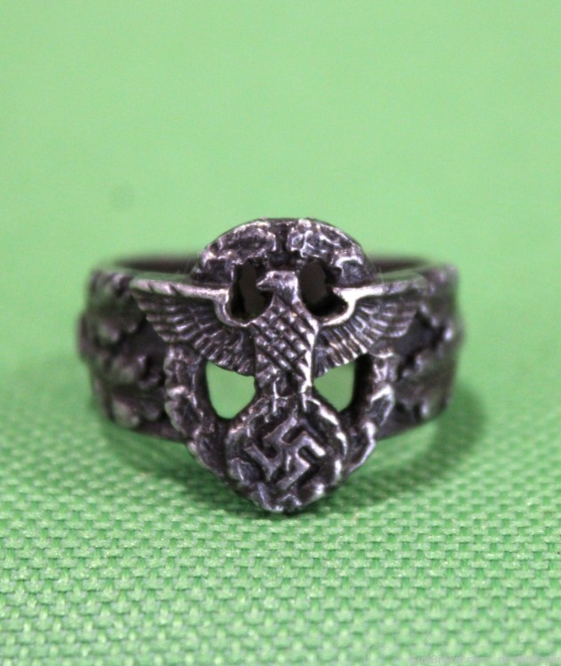 German WWII Police Polizei Officers Ring CB-img-0