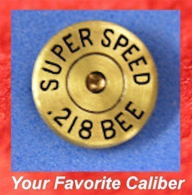 SUPER SPEED 218 BEE Brass Cartridge Hat Pin  Tie Tac  Ammo Bullet-img-0