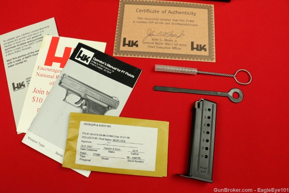 Heckler & Koch P7M8 9mm Squeeze Cocker UNFIRED w/ Original Box Serialized  -img-12