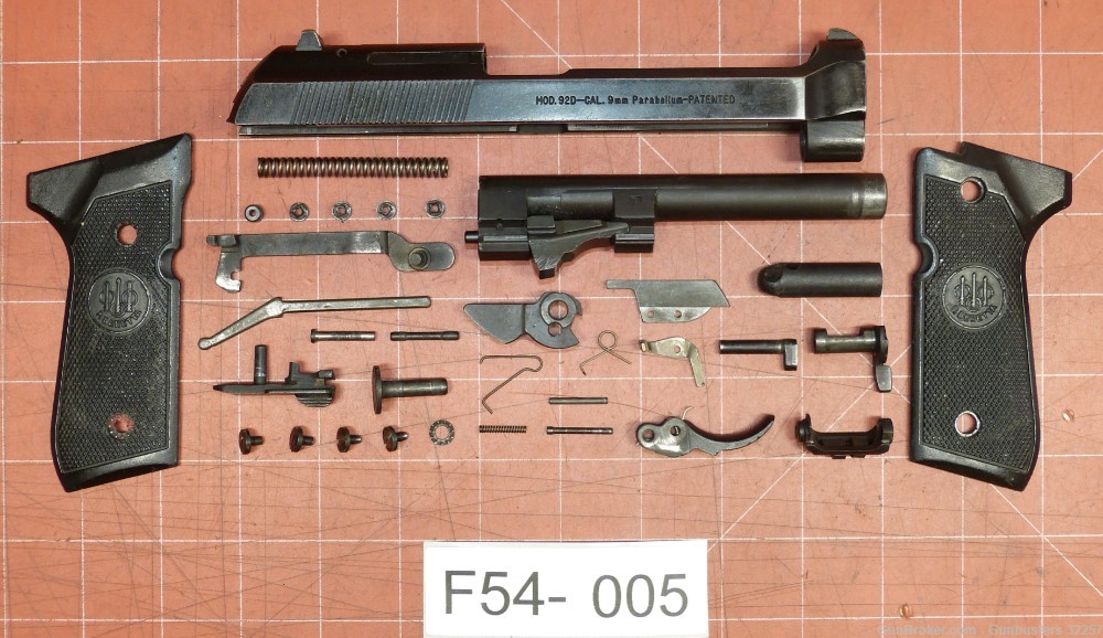 Beretta 92D 9mm, Repair Parts F54-005-img-0