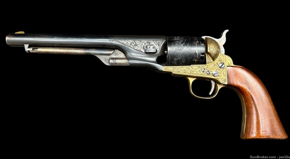 Colt model 1860 Army Engraved .44 Revolver black powder no ffl Brescia -img-2