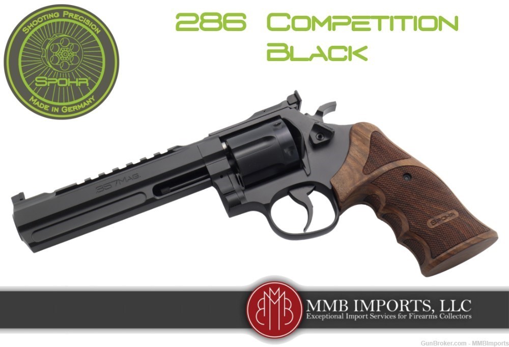 New 2024 Model: Spohr 286 Competition Black .357 Revolver-img-0