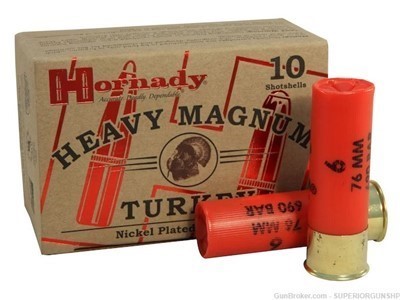 Hornady Heavy Magnum Turkey Ammunition 12 Gauge 3" 1-1/2 oz #6 Nickel Plate