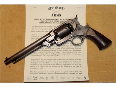 Fine Civil War Starr Arms Model 1863 Single Action Revolver c. 1864
