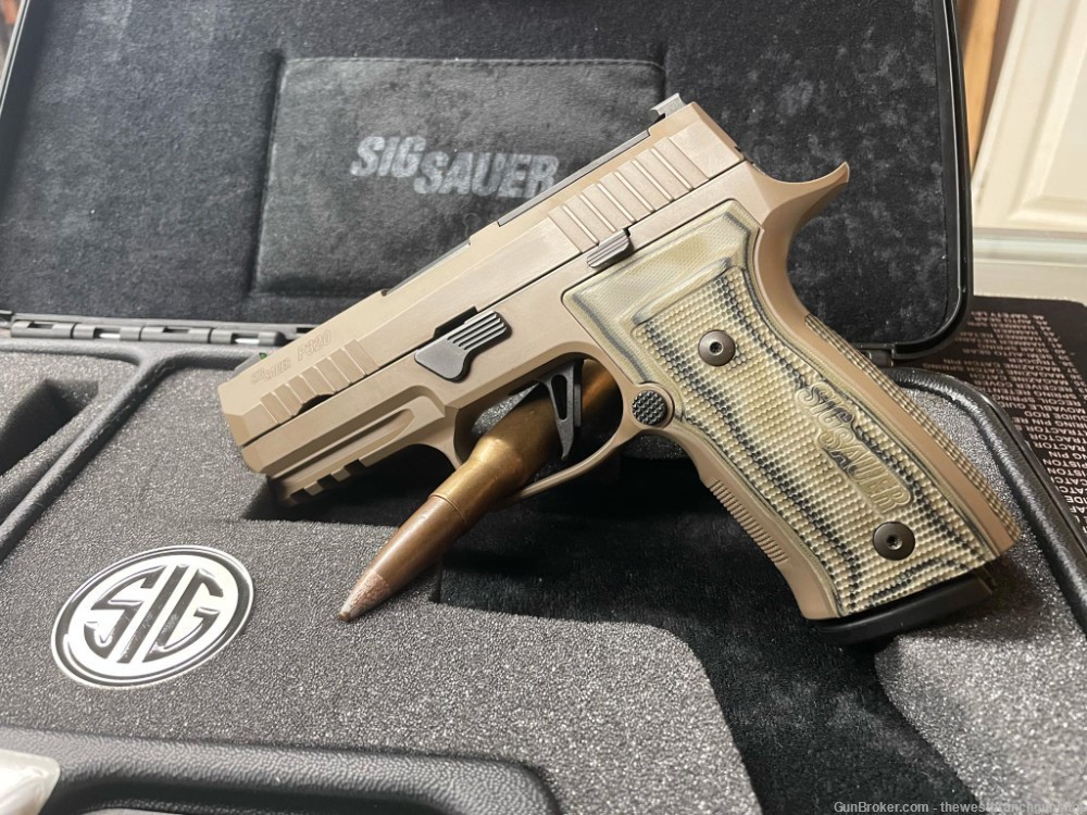 Very Nice Rare Sig Sauer P320 AXP Scorpion 9mm custom shop-img-1