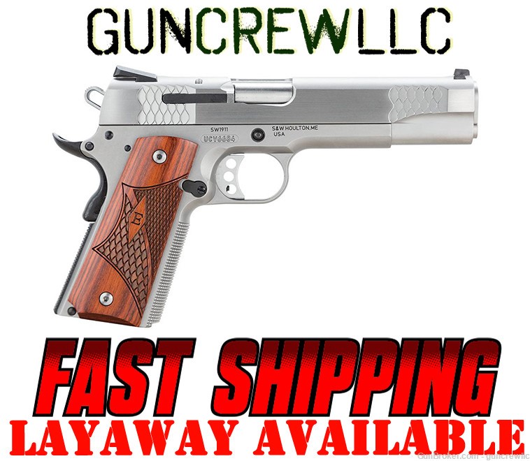 Smith & Wesson 108482 S&W 1911 SW1911 E Series 45ACP SS 5" Layaway-img-0