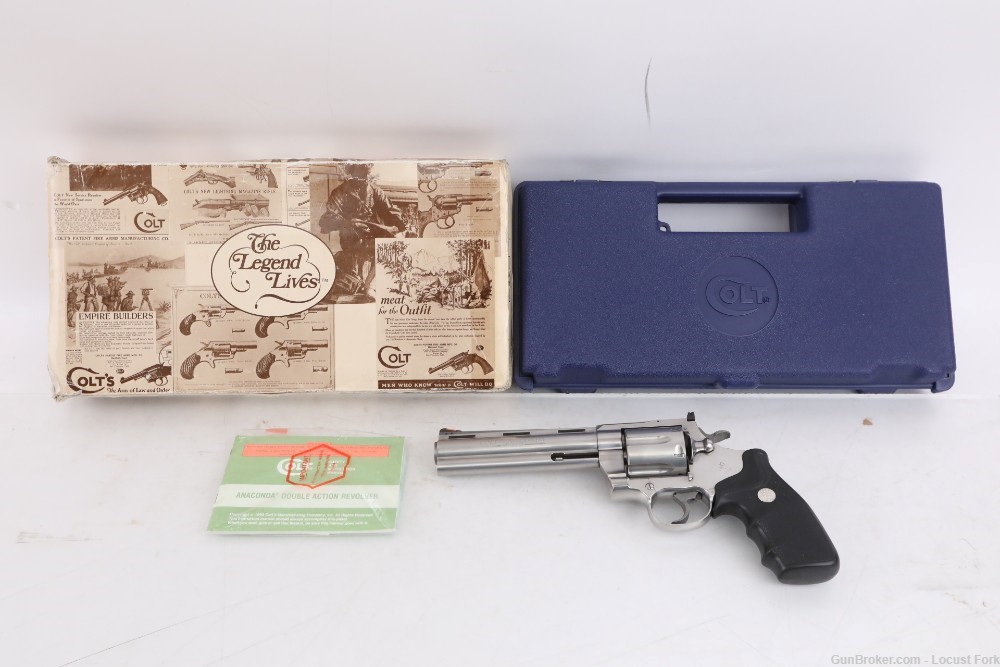 Colt Anaconda 45 Colt 6" Stainless UNFIRED w/ Factory Box 1994 No Reserve! -img-0