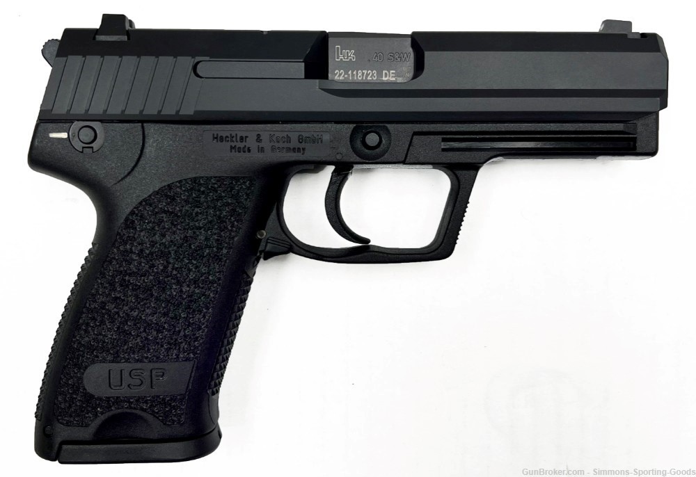 H&K USP40 (81000314) 4.25" .40S&W 13Rd  Semi Auto Pistol - Black-img-1