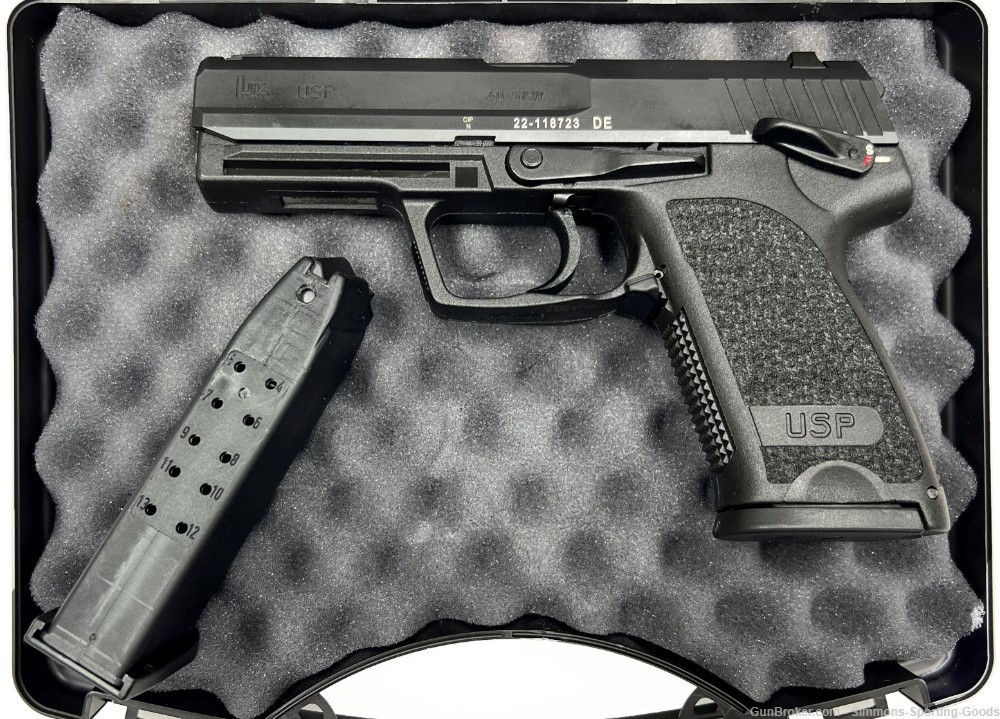 H&K USP40 (81000314) 4.25" .40S&W 13Rd  Semi Auto Pistol - Black-img-3