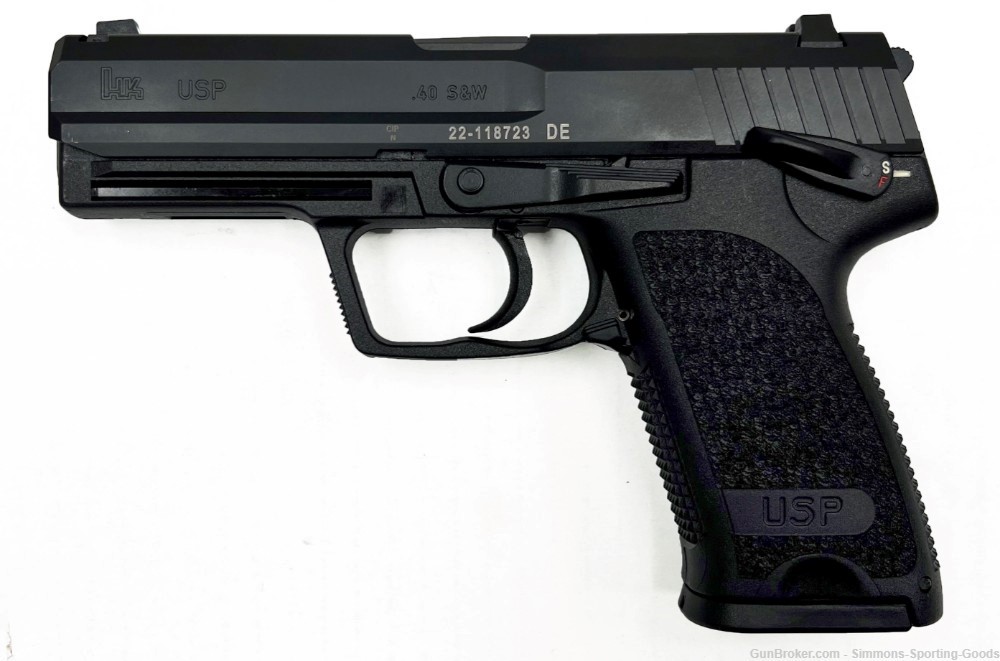 H&K USP40 (81000314) 4.25" .40S&W 13Rd  Semi Auto Pistol - Black-img-0