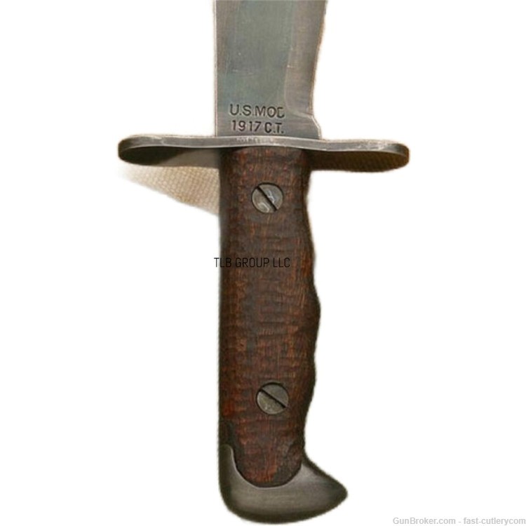 PLUM US Model 1917 Bolo Knife High Carbon Steel Full Tang Wood Grip-img-1