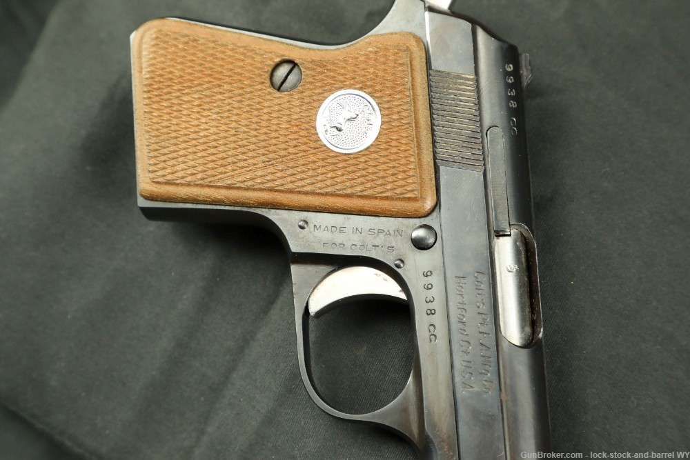 Spanish Made Junior Colt .25 ACP Semi-Auto Pocket Pistol W/ Box & Mag 1961-img-15