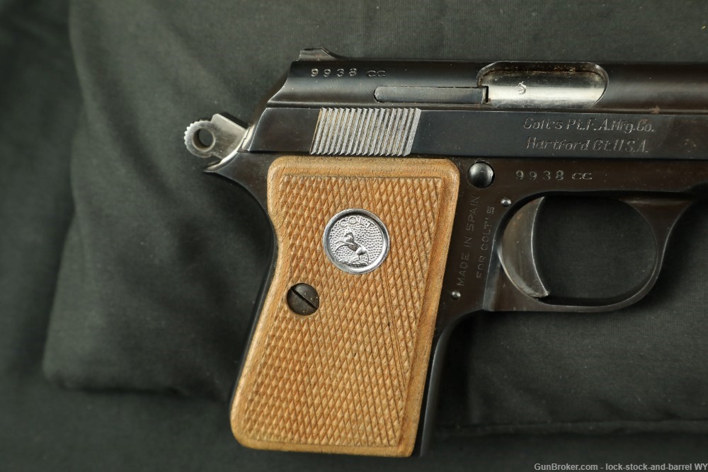 Spanish Made Junior Colt .25 ACP Semi-Auto Pocket Pistol W/ Box & Mag 1961-img-12
