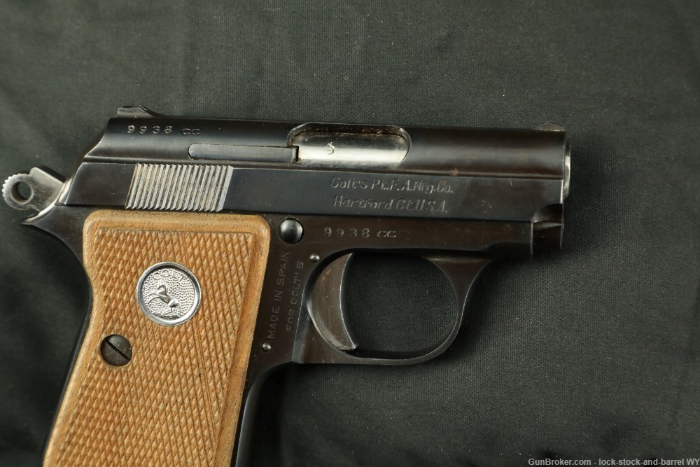 Spanish Made Junior Colt .25 ACP Semi-Auto Pocket Pistol W/ Box & Mag 1961-img-14