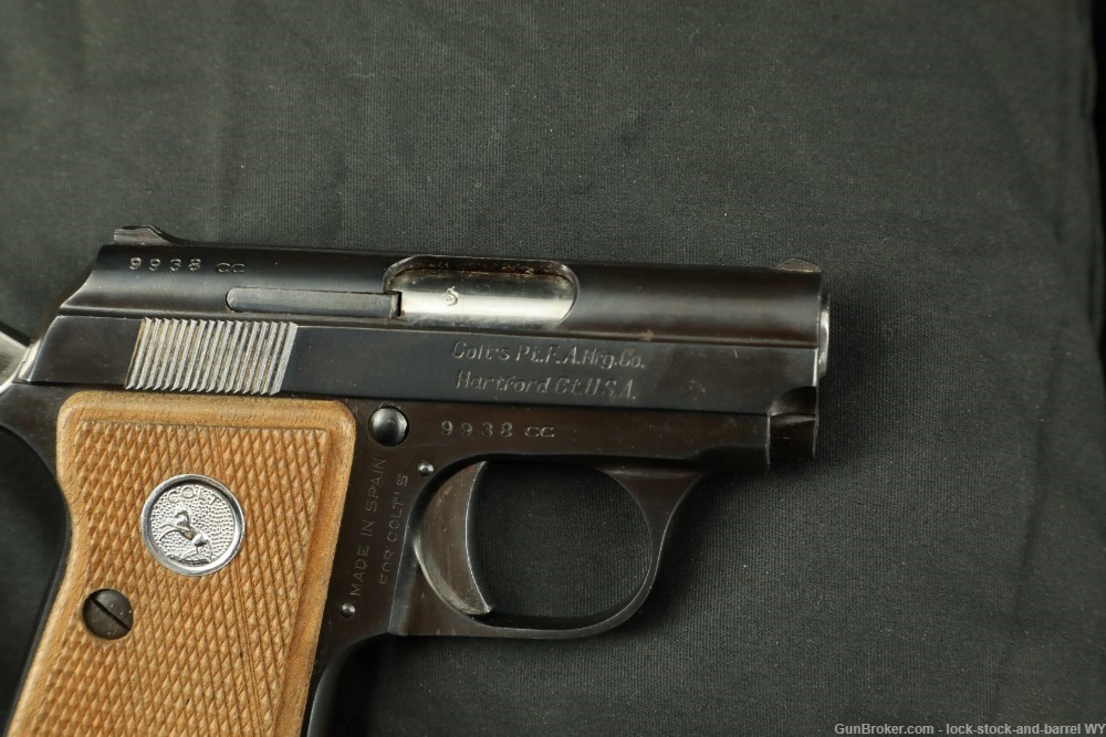 Spanish Made Junior Colt .25 ACP Semi-Auto Pocket Pistol W/ Box & Mag 1961-img-13