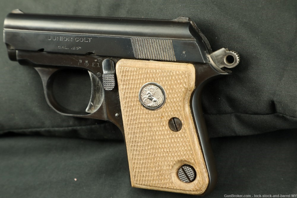 Spanish Made Junior Colt .25 ACP Semi-Auto Pocket Pistol W/ Box & Mag 1961-img-19