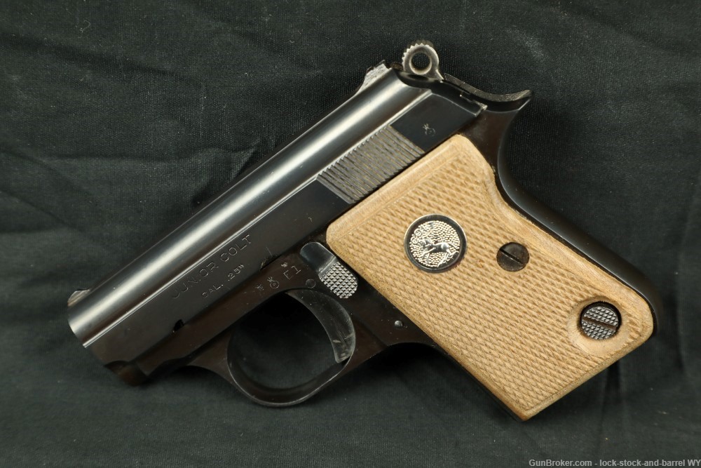 Spanish Made Junior Colt .25 ACP Semi-Auto Pocket Pistol W/ Box & Mag 1961-img-4