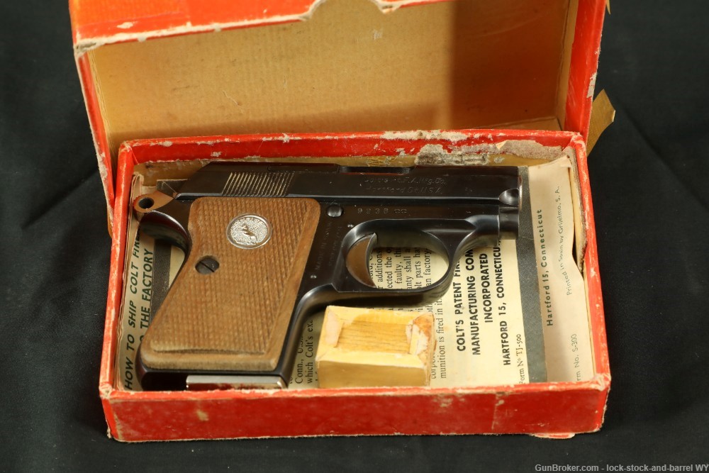 Spanish Made Junior Colt .25 ACP Semi-Auto Pocket Pistol W/ Box & Mag 1961-img-32