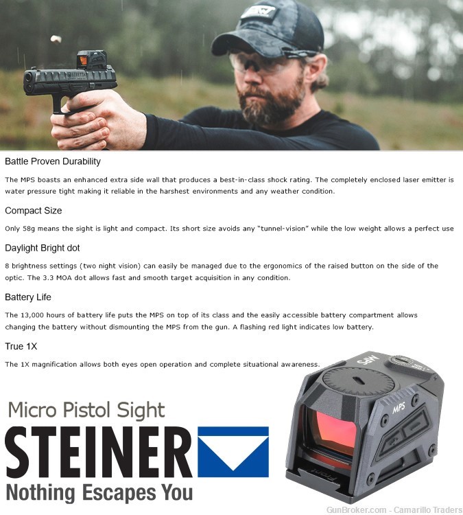 Steiner MPS Micro Pistol Sight 8700 Factory Reconditioned  -img-4
