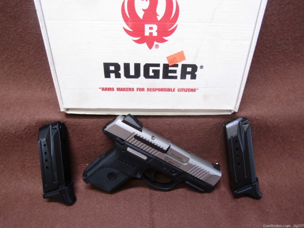 Ruger SR9c 9 mm Semi Pistol Ambi Safety Loaded Indicator 2x 10 RD Mags-img-0