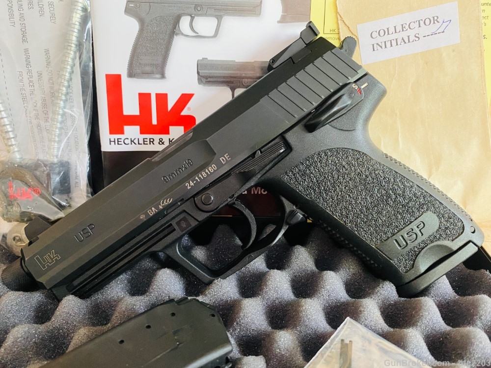 Heckler Koch HK USP Tactical 9mm (2)15rd mags H&K Threaded BA Date 2010-img-1