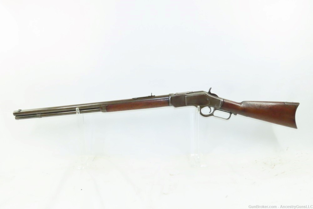 1883 mfr. Antique WINCHESTER M1873 .44-40 WCF Lever Action REPEATING RIFLE -img-1