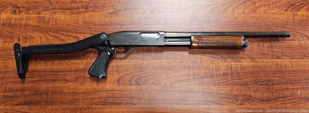 Remington 870 Wingmaster 12/18 *Riot LE* W/Factory Under-Folding Stock-img-1