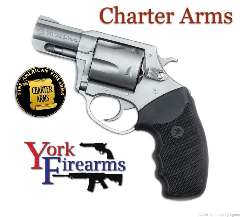 Charter Arms Pitbull 9mm 2.2" Stainless Steel 5RD Revolver NEW 79920-img-0