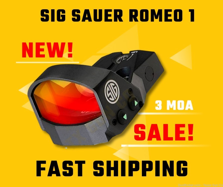 Sig Sauer Romeo1 3 MOA Red Dot Sight with M1913 Mount 1x30mm SOR11001 NEW-img-0