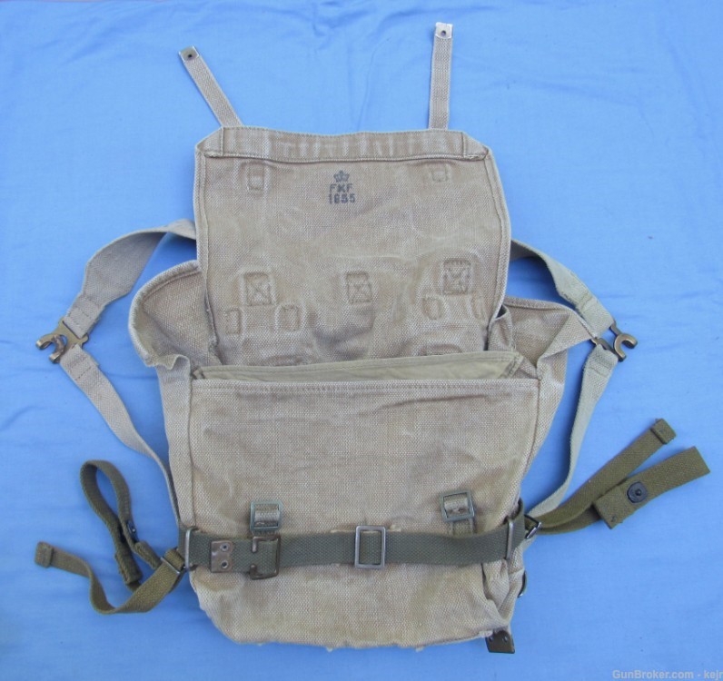 Danish Post WW2 M/45-50 Web Gear Set, with Large and Small Packs-img-41