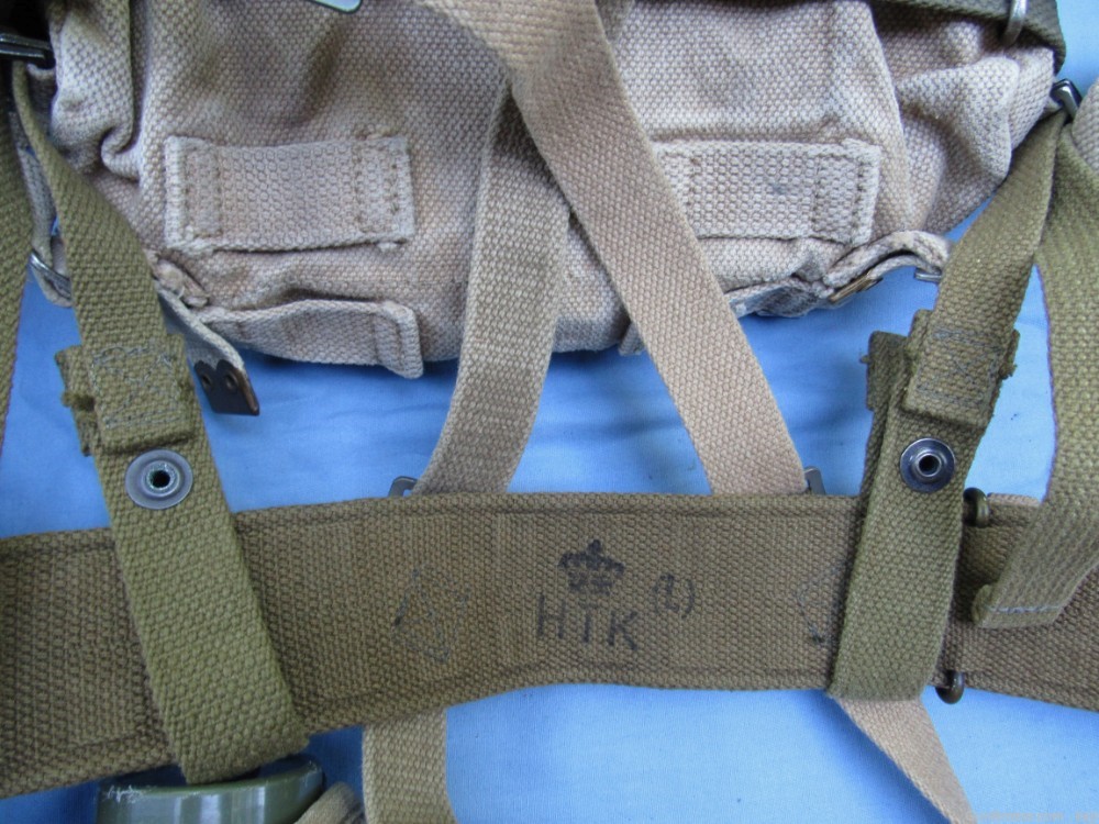 Danish Post WW2 M/45-50 Web Gear Set, with Large and Small Packs-img-16