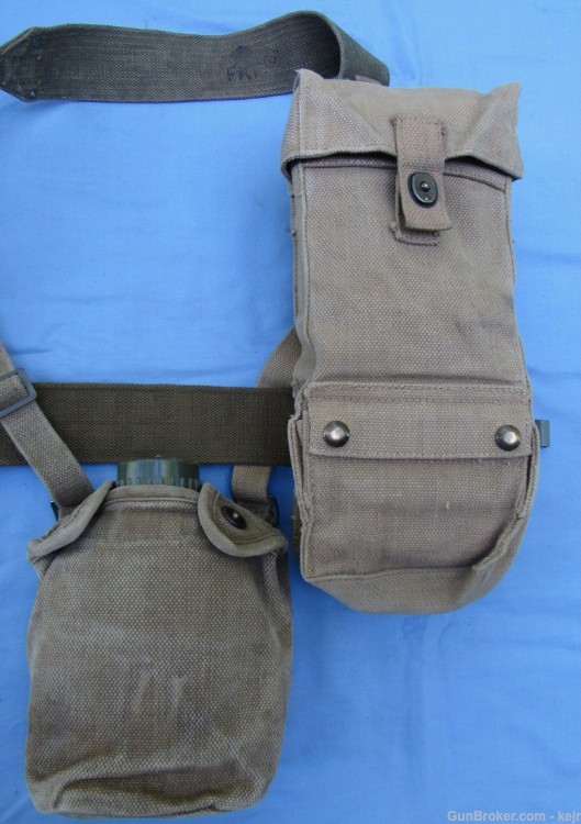 Danish Post WW2 M/45-50 Web Gear Set, with Large and Small Packs-img-23