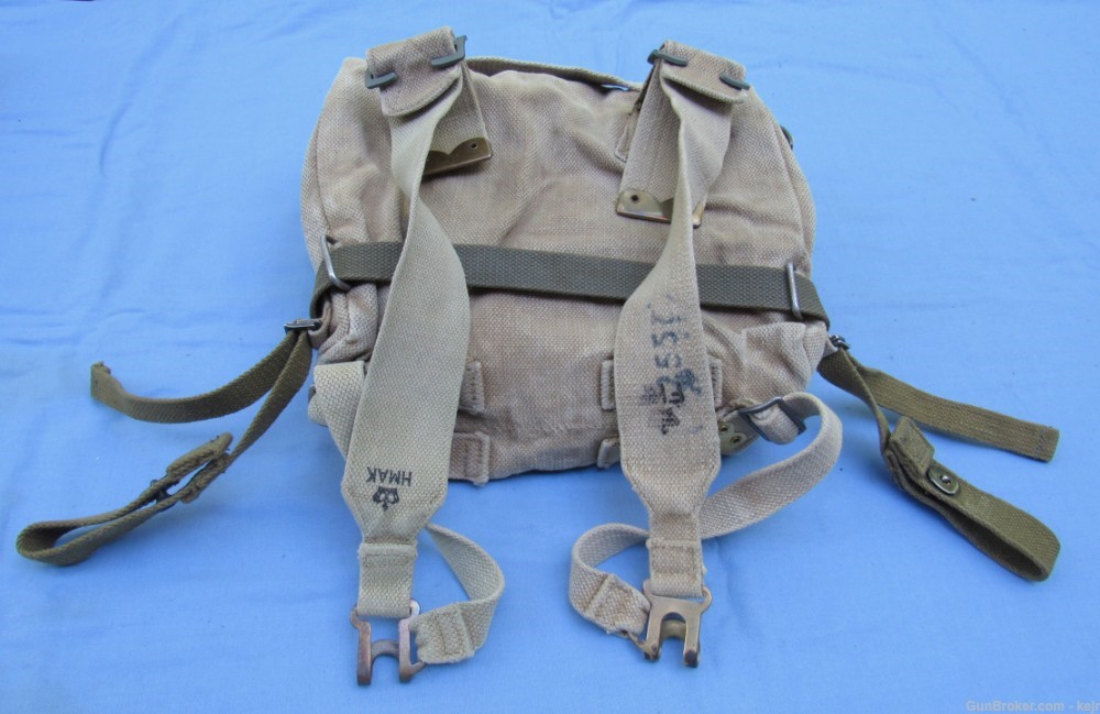Danish Post WW2 M/45-50 Web Gear Set, with Large and Small Packs-img-39