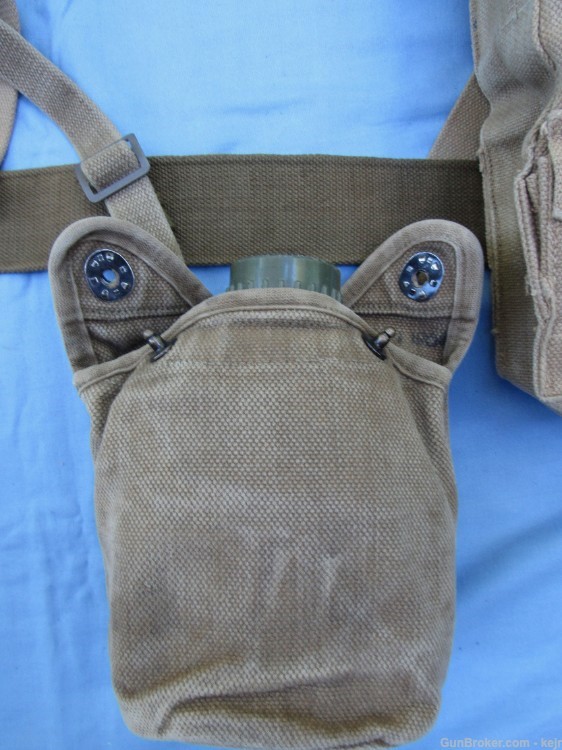 Danish Post WW2 M/45-50 Web Gear Set, with Large and Small Packs-img-27